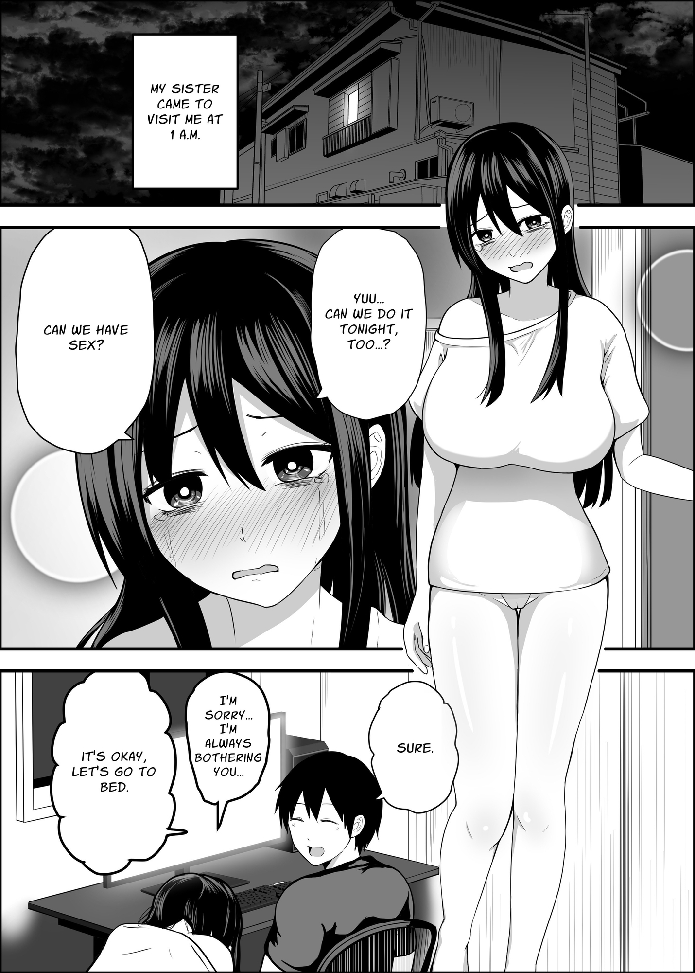 [ENG Ver.] Unemployed Sister Broken By An Exploitative Company Cannot Sleep Soundly Without Her Brother's Dick1