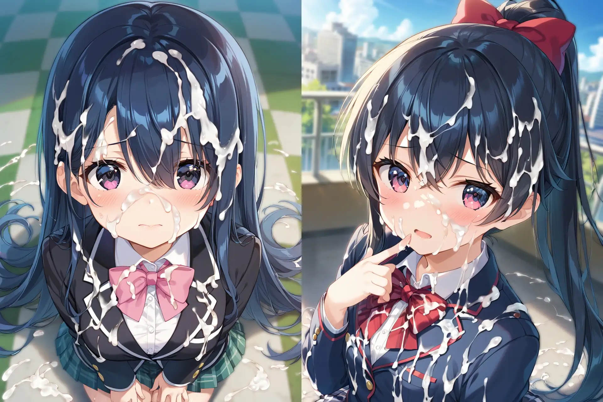 ブレザー制服ぶっかけCG集 サンプル画像 4