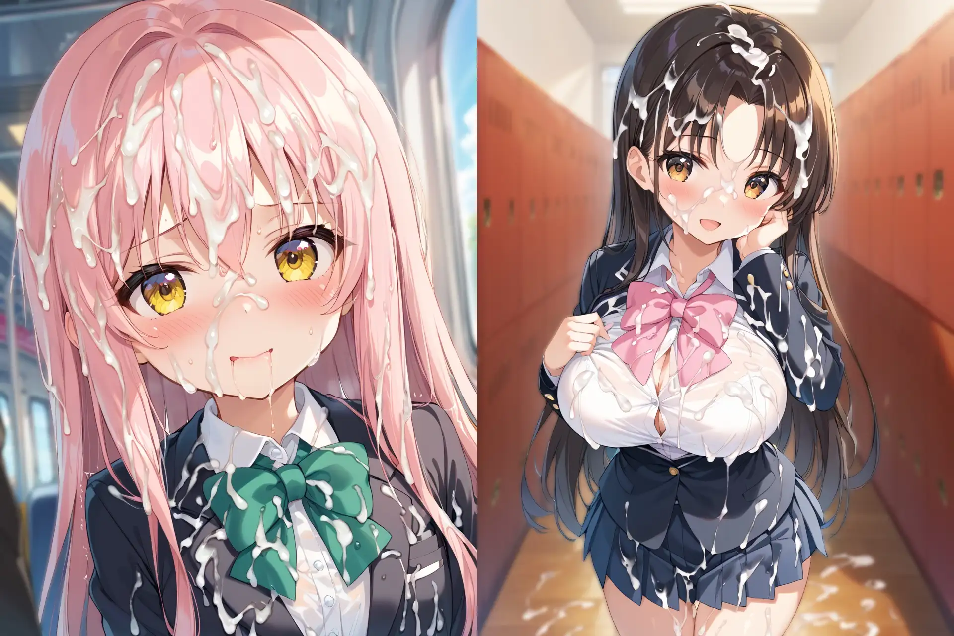 ブレザー制服ぶっかけCG集 サンプル画像 5