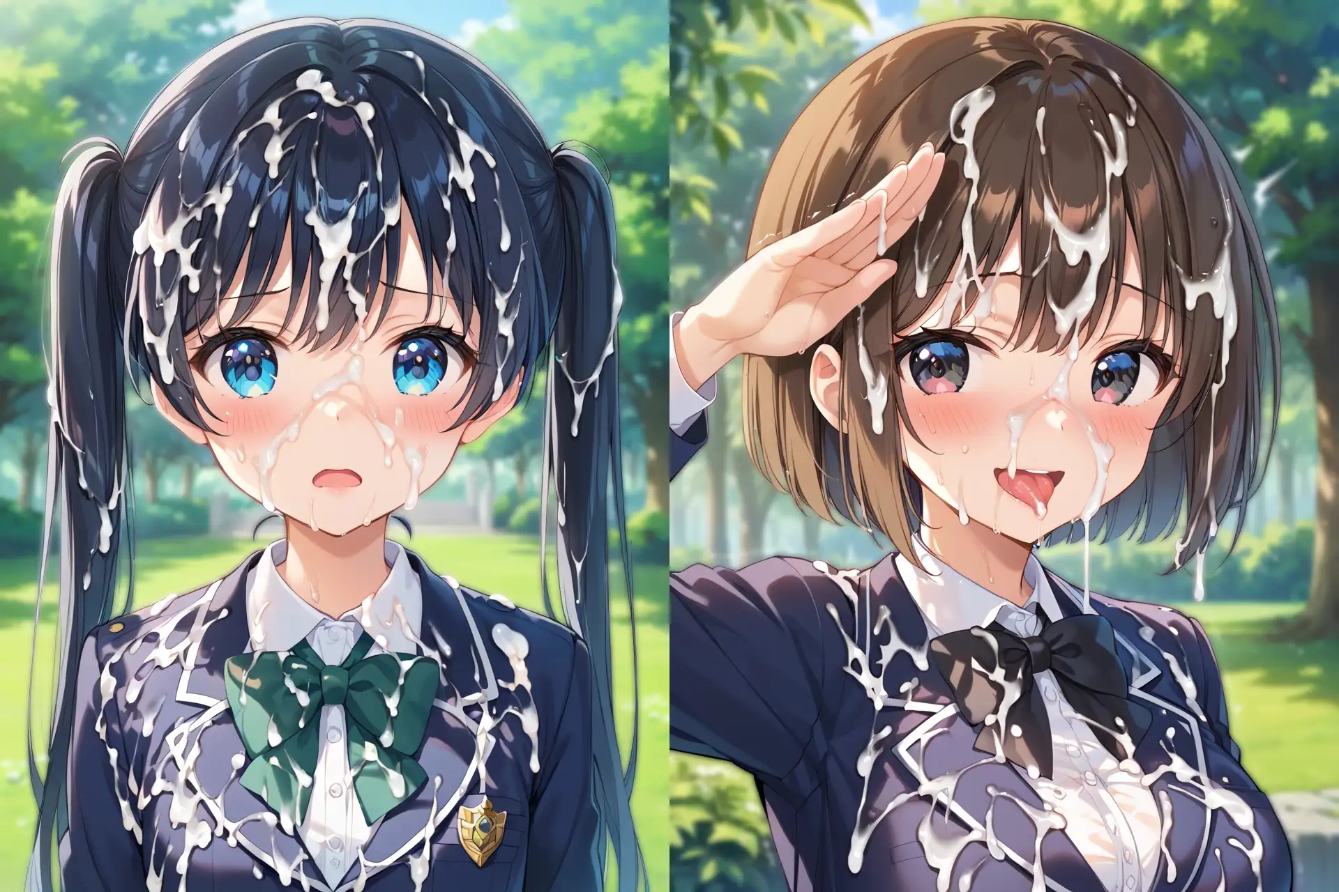 ブレザー制服ぶっかけCG集 サンプル画像 6