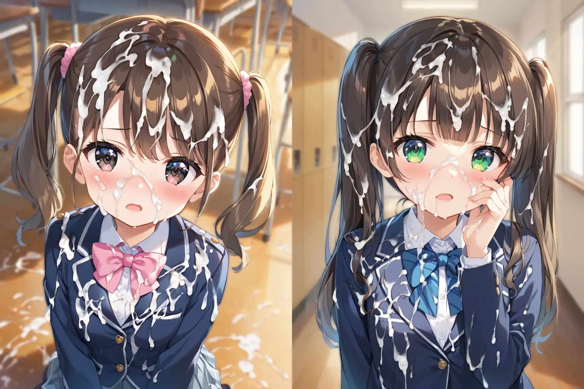 ブレザー制服ぶっかけCG集 サンプル画像 7