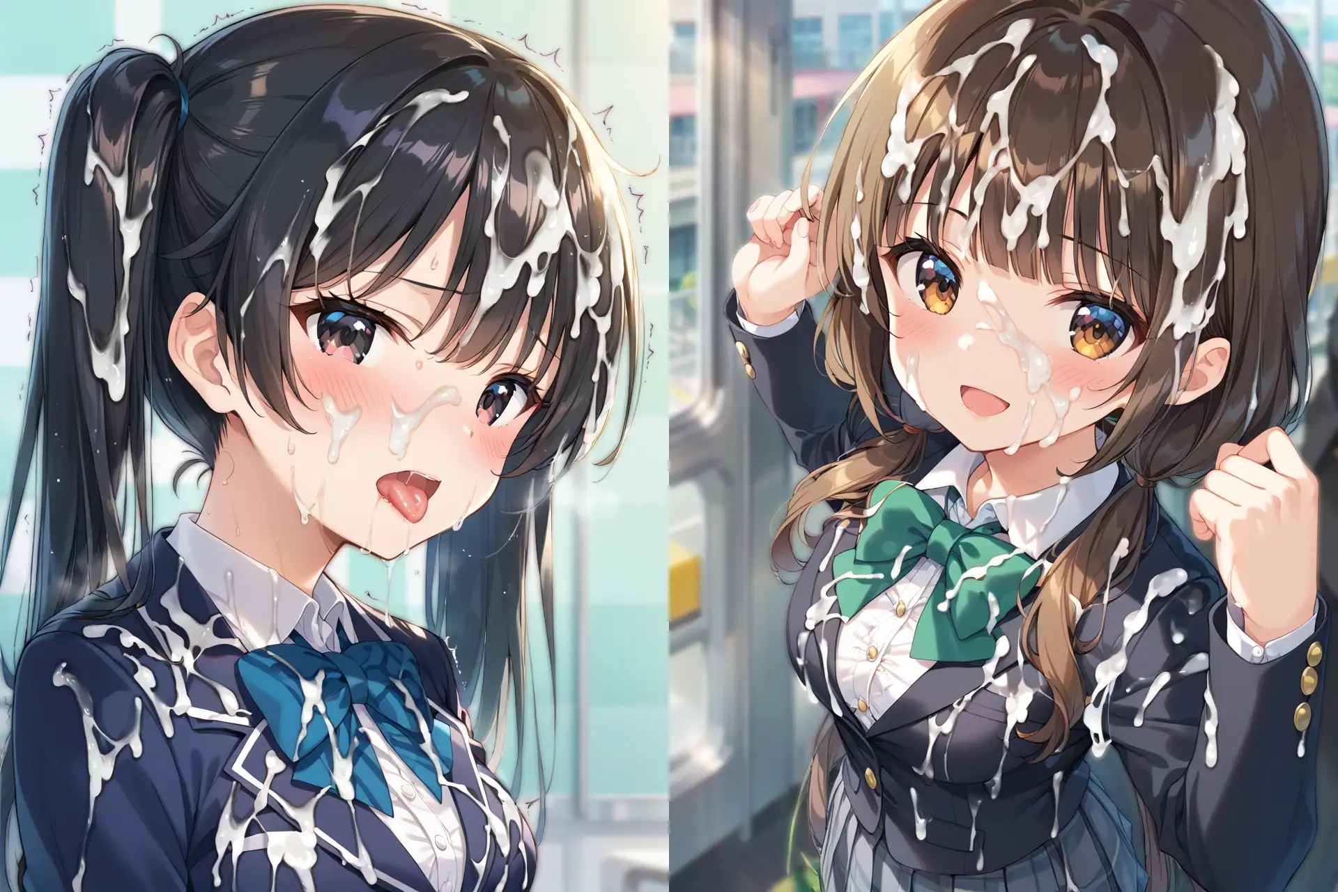 ブレザー制服ぶっかけCG集 サンプル画像 9