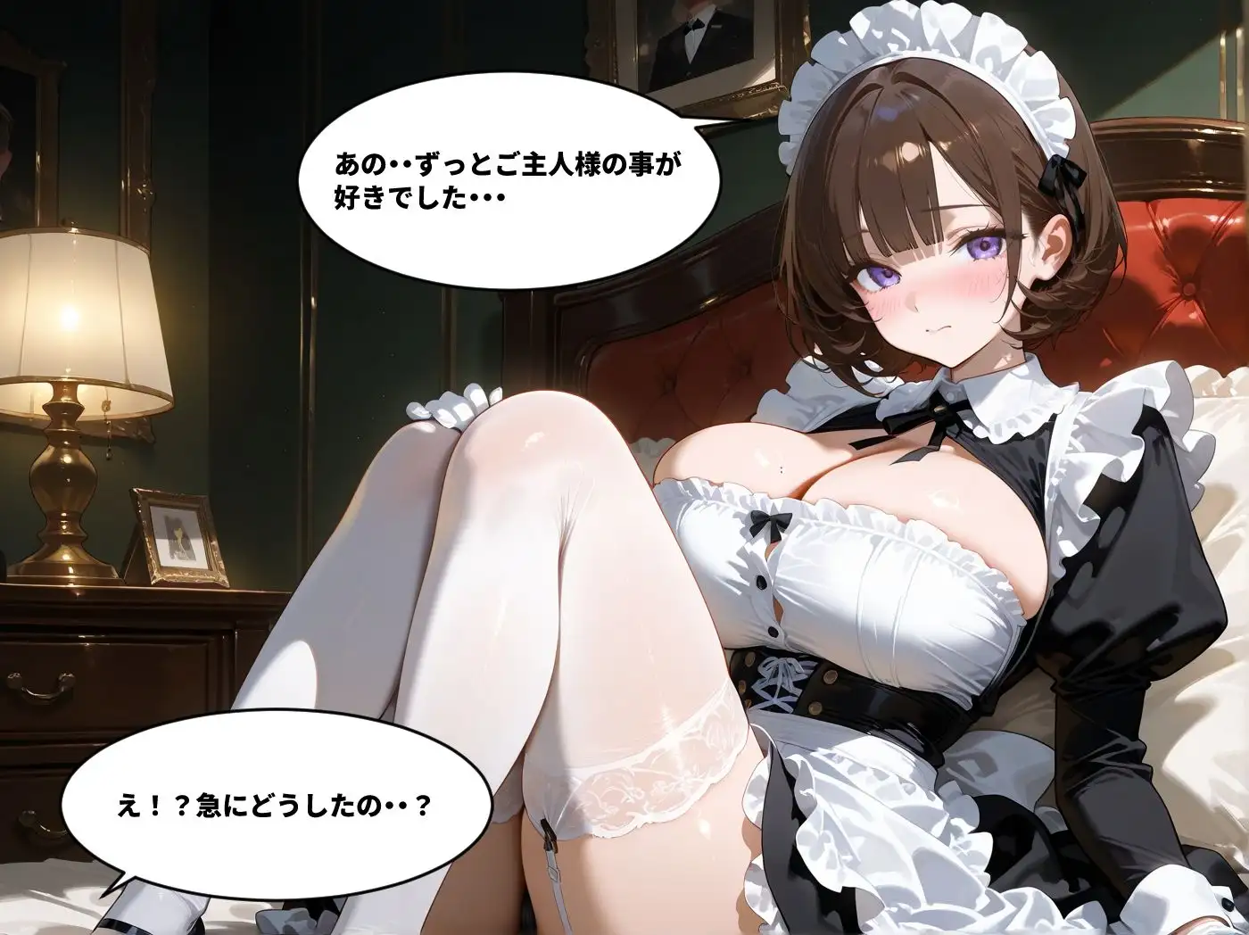 【アニメ】あまあまな巨乳メイドと一晩中ラブラブセックス サンプル画像 2