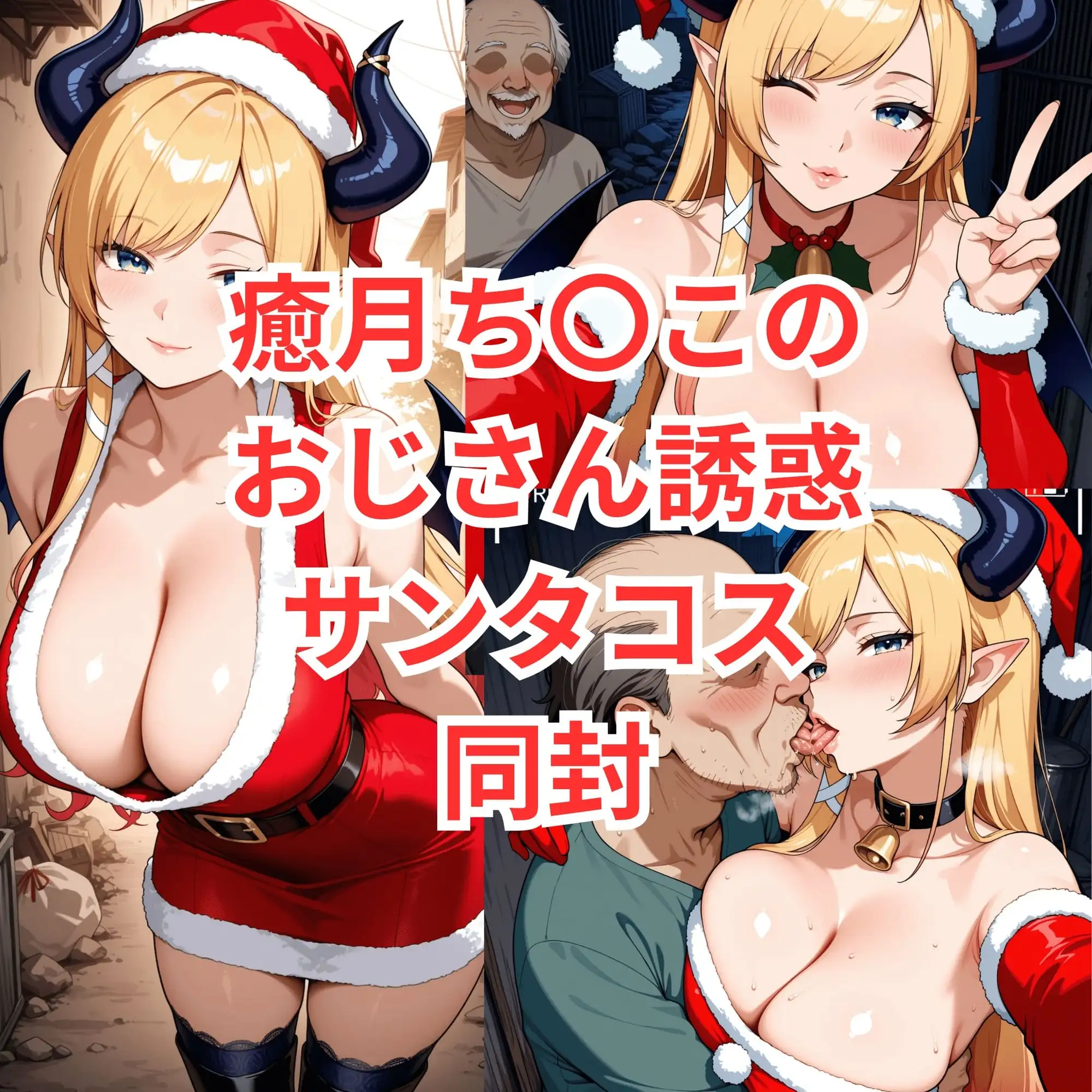 ショタ狩りしてたサンタノ〇ルをお仕置きセックス＋サンタ癒月ち〇こと路地裏のおじさん達 サンプル画像 5