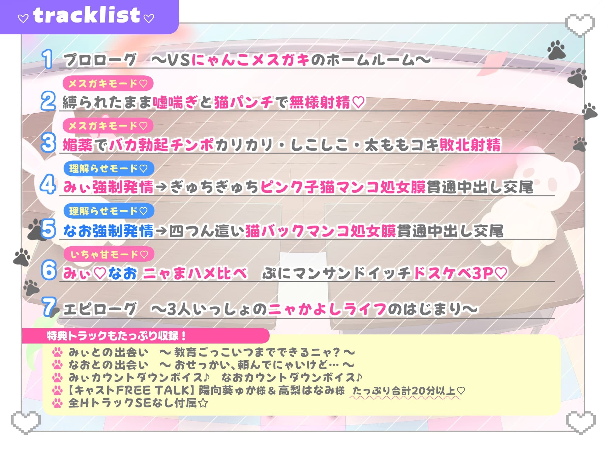 【マゾ逆躾け→⚠︎逆転理解らせ♡】W子猫メ○ガキ「発情期マ〇コ負けてごめんニャさい^•ω•^」お仕置きニャま交尾でわから性裁♡【詫びちび猫マンコ♡ハメ比べ】 画像9