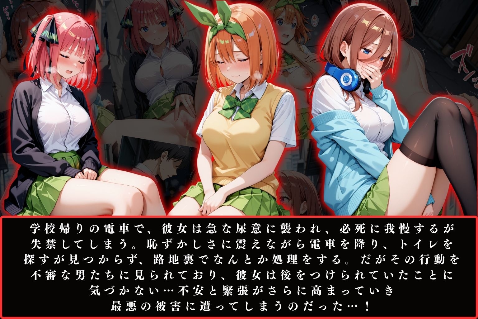 女子校生通勤電車限界失禁‐Vol 1-1