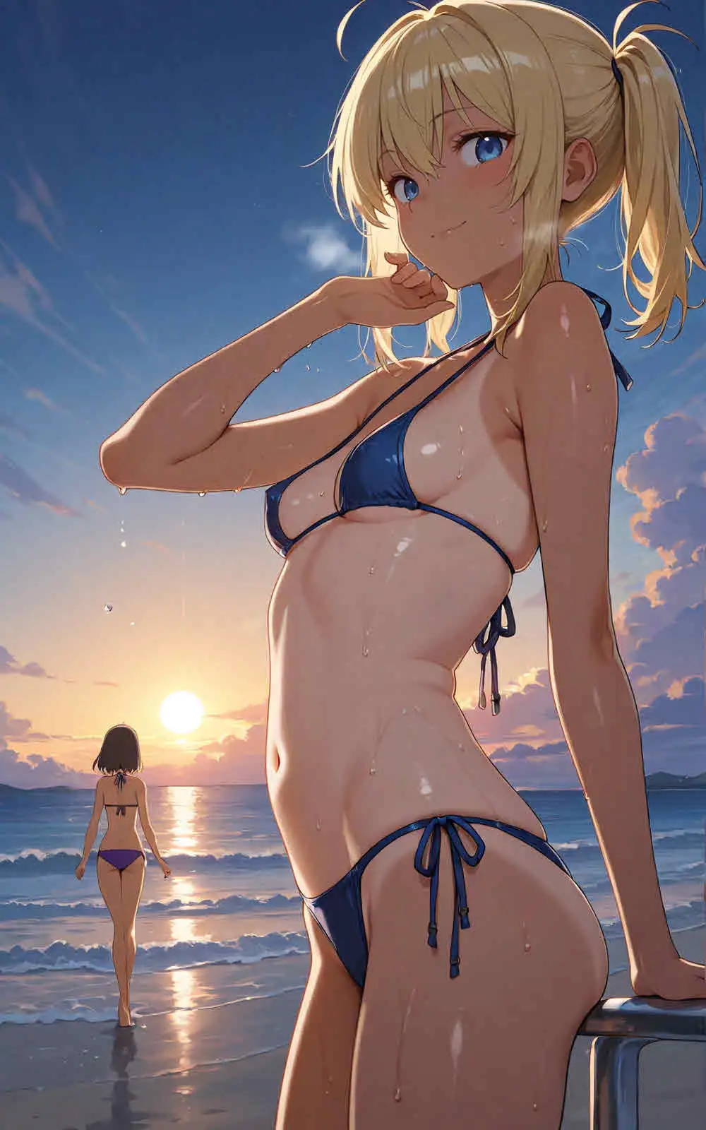 【水着シリーズ】仲良し美少女水着撮影会【500枚】・スク水・競泳水着・ビキニ美少女イラスト集 サンプル画像 2
