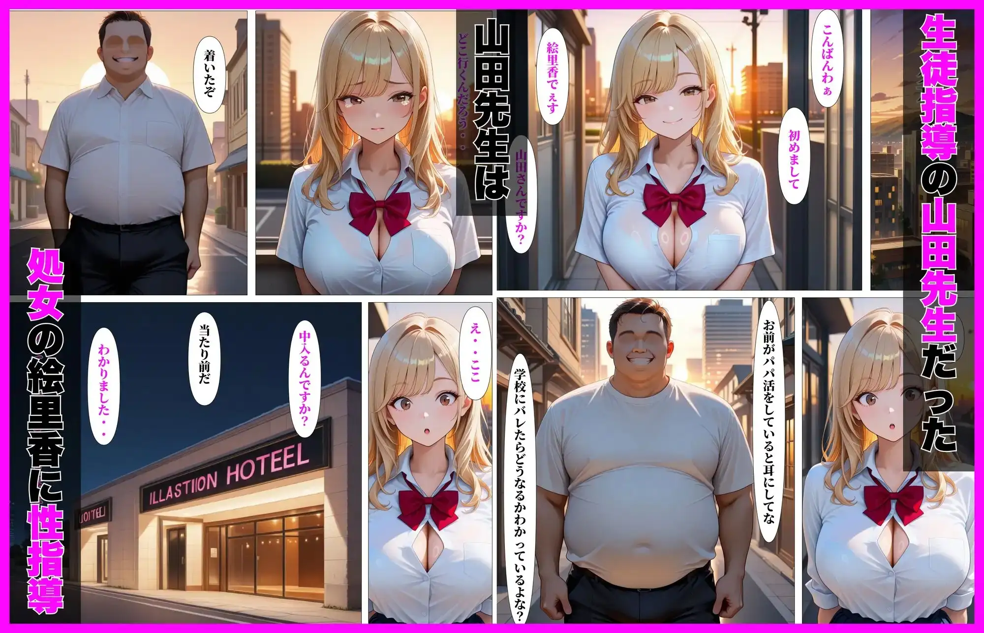 パパ活ギャルJKはきもおじ先生の生オナホになった話 サンプル画像 2