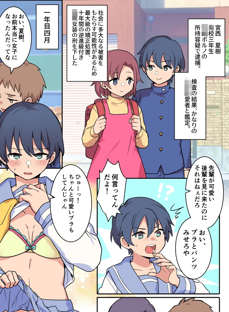 女装退行で矯正される男の子達 画像6