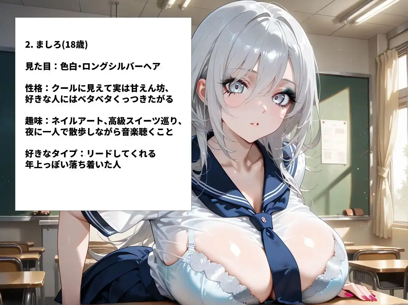 爆乳白ギャルJKを順番に呼び出していいなり性教育 サンプル画像 4