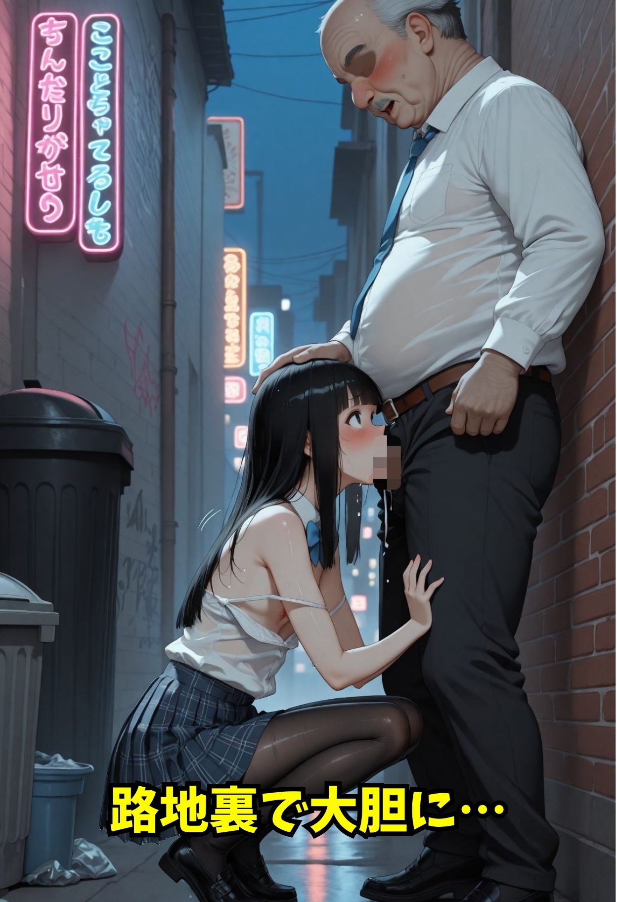 女子校生立ちんぼと間違われた！?おじいちゃんと大胆セックス_5