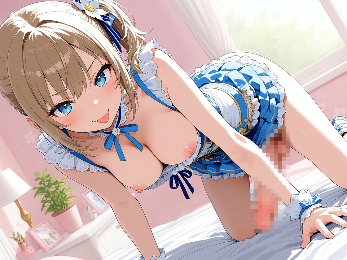 フタナリアイドル彼氏持ち女子ADを寝取り彼氏も寝取って3P交代で口まんこおまんこ中出しまくる話【KU-100】 画像4