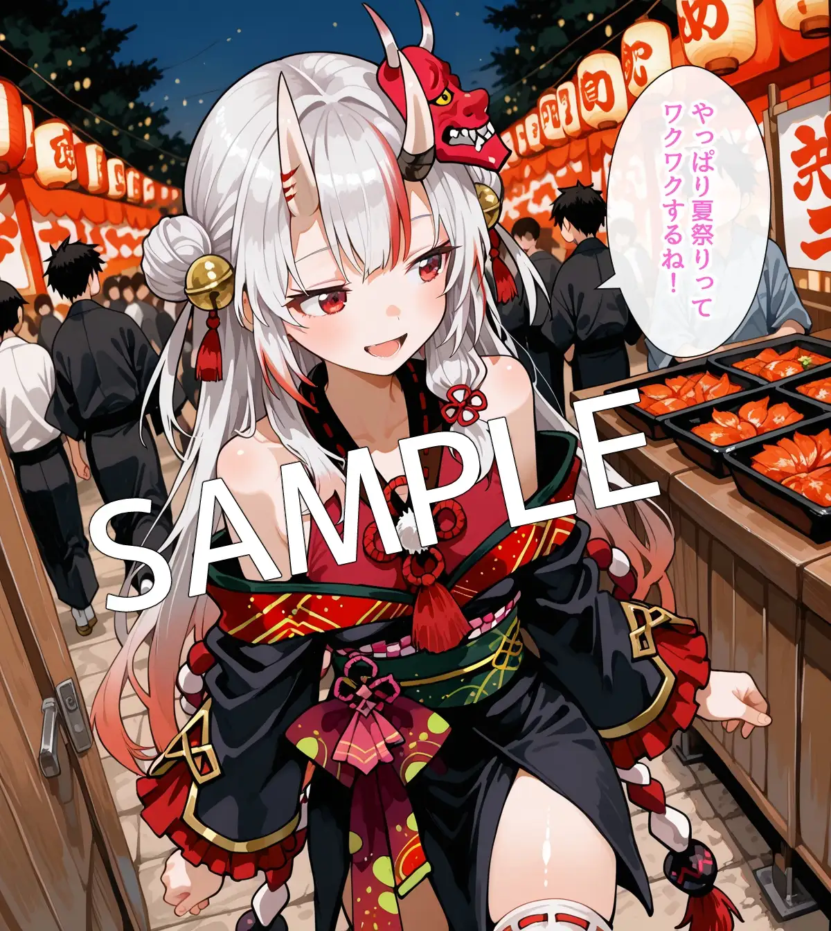 【セリフ付】百〇あやめとお祭りデート中にH サンプル画像 5
