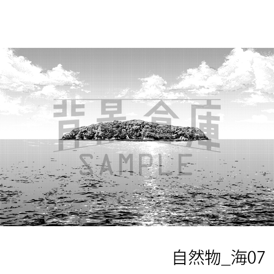 【トーンつき背景】自然物_背景素材集11(海)