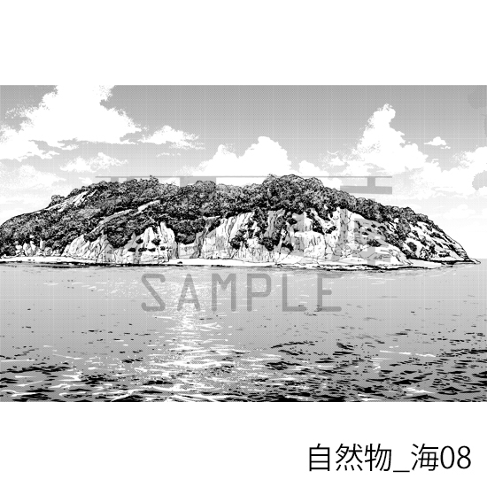 【トーンつき背景】自然物_背景素材集11(海)