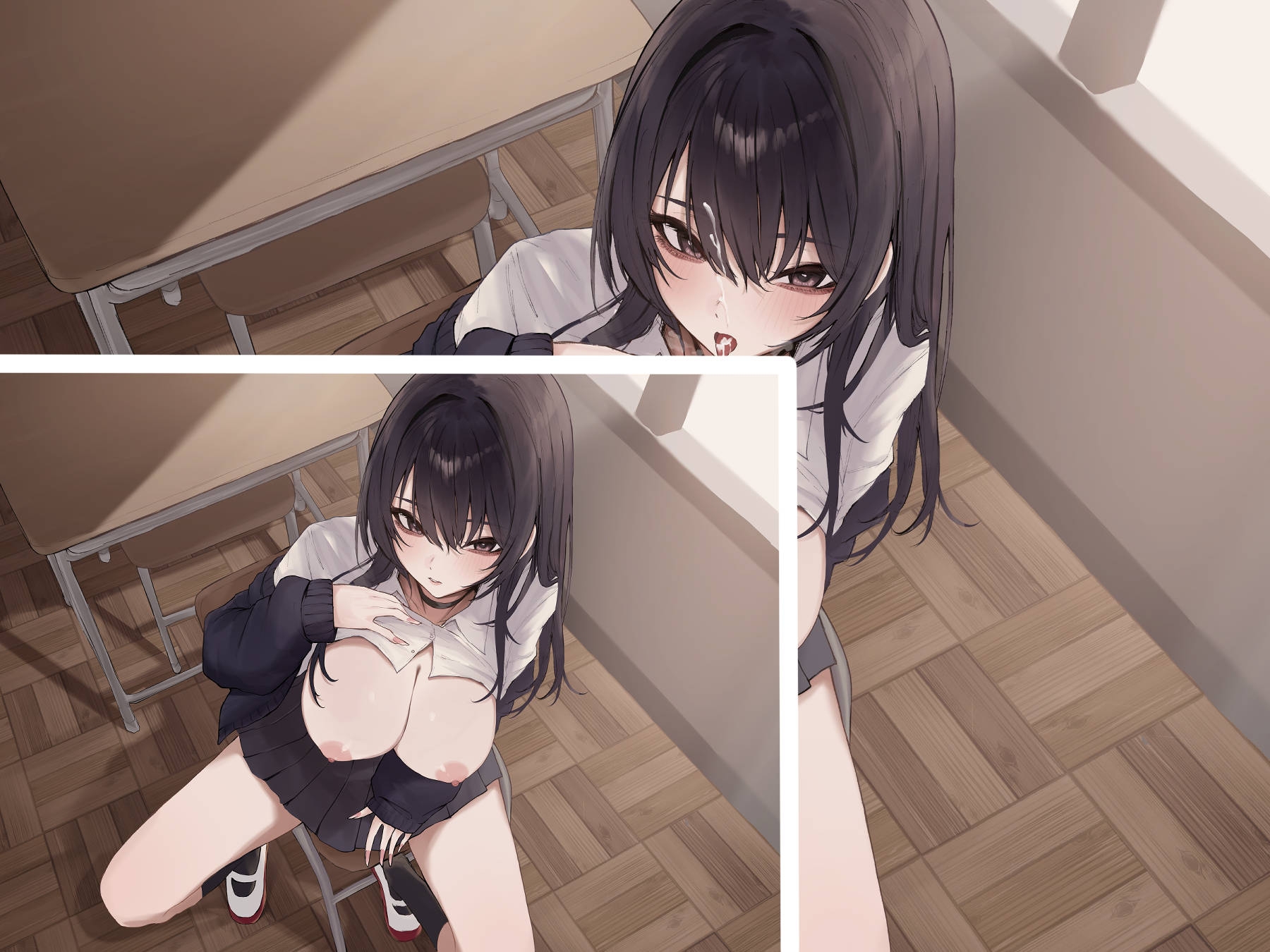 退学寸前の黒髪ダウナーJKが先生を籠絡する方法 画像3