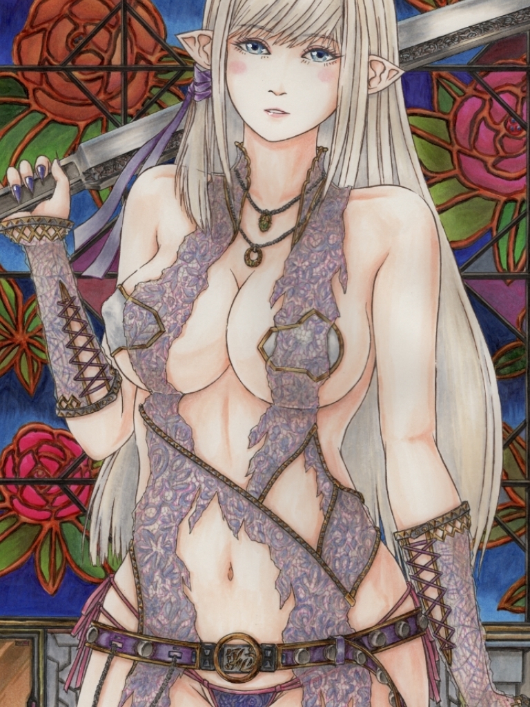 『化物〇 傷物〇』キスショッ〇・アセロラオリオ〇・ハートアンダーブレー〇 〇野忍 パンク風(アナログ系、コピック作品) 画像1