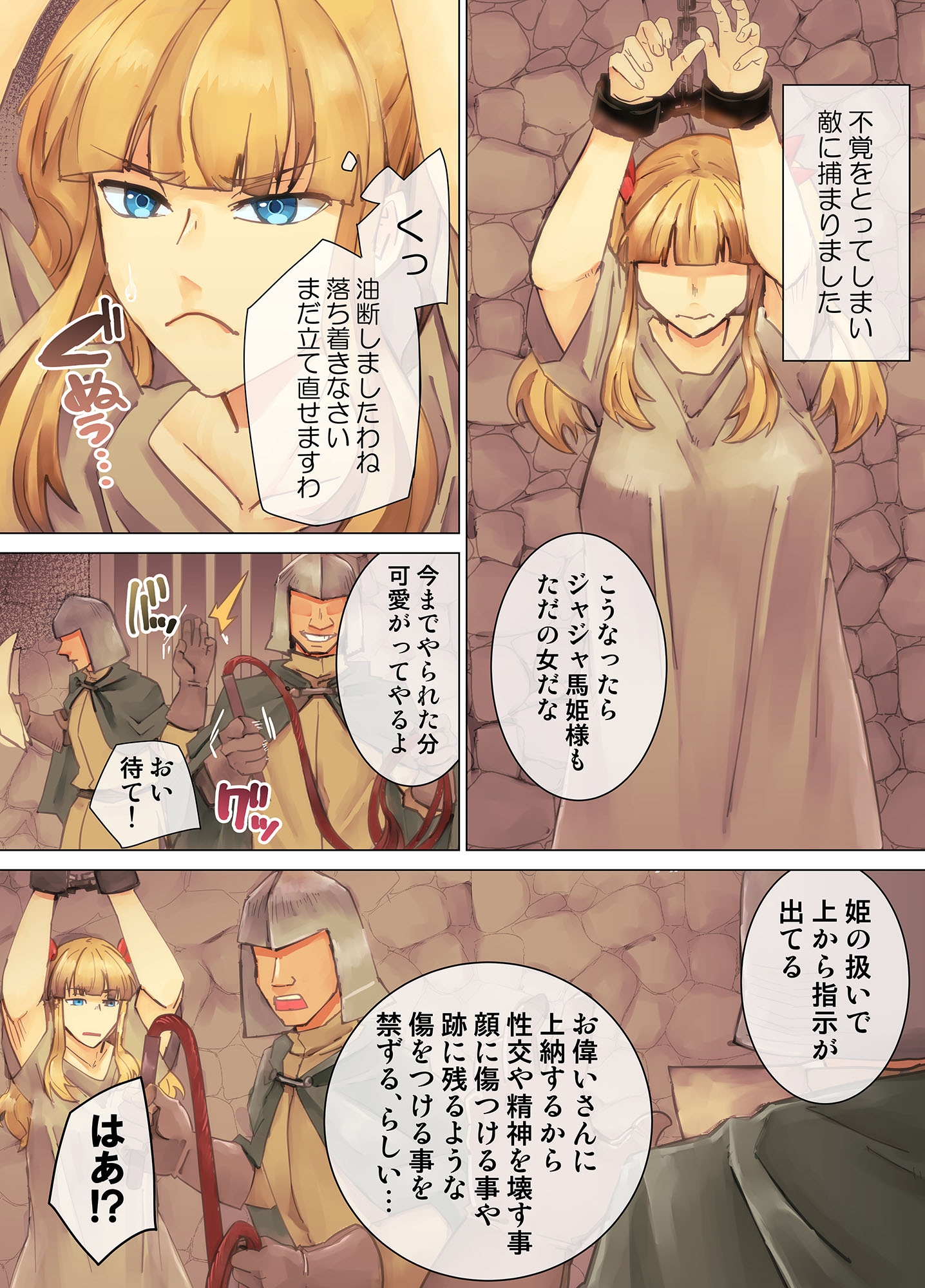 囚われ姫騎士 強○胸辱 画像1