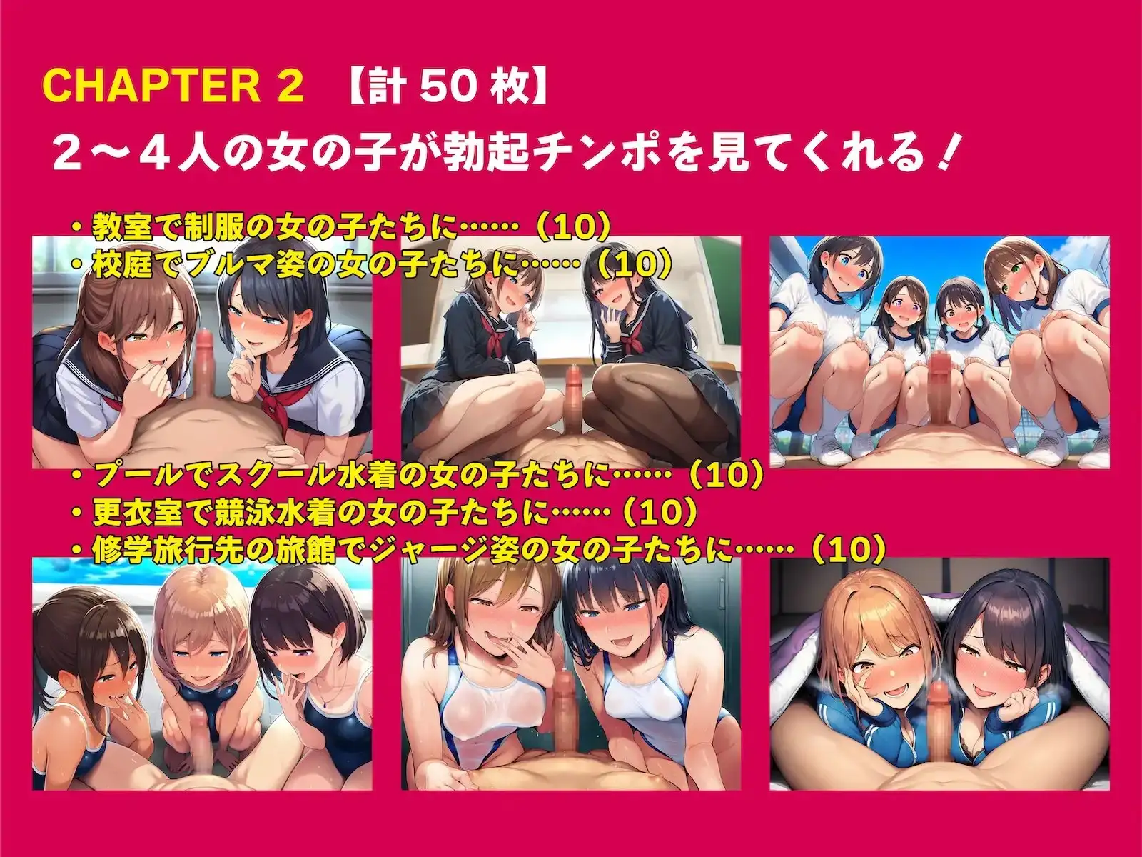 女の子が勃起チンポを見てくれるだけの本【JK編】 サンプル画像 2