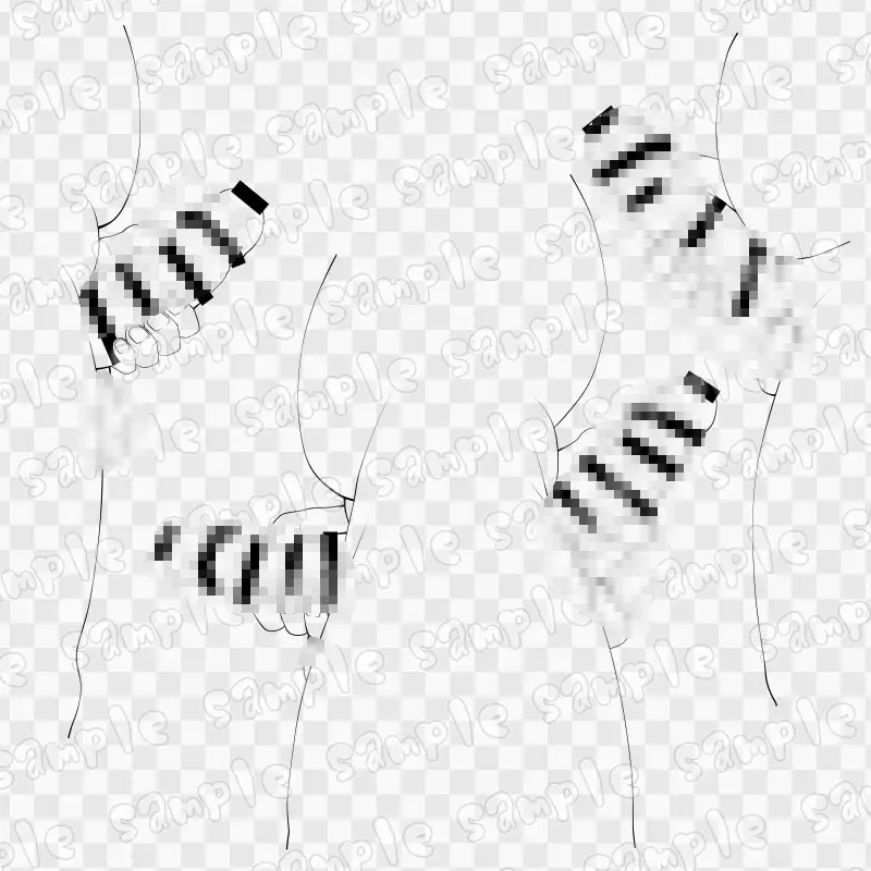 線画素材集［手］77 サンプル画像 2