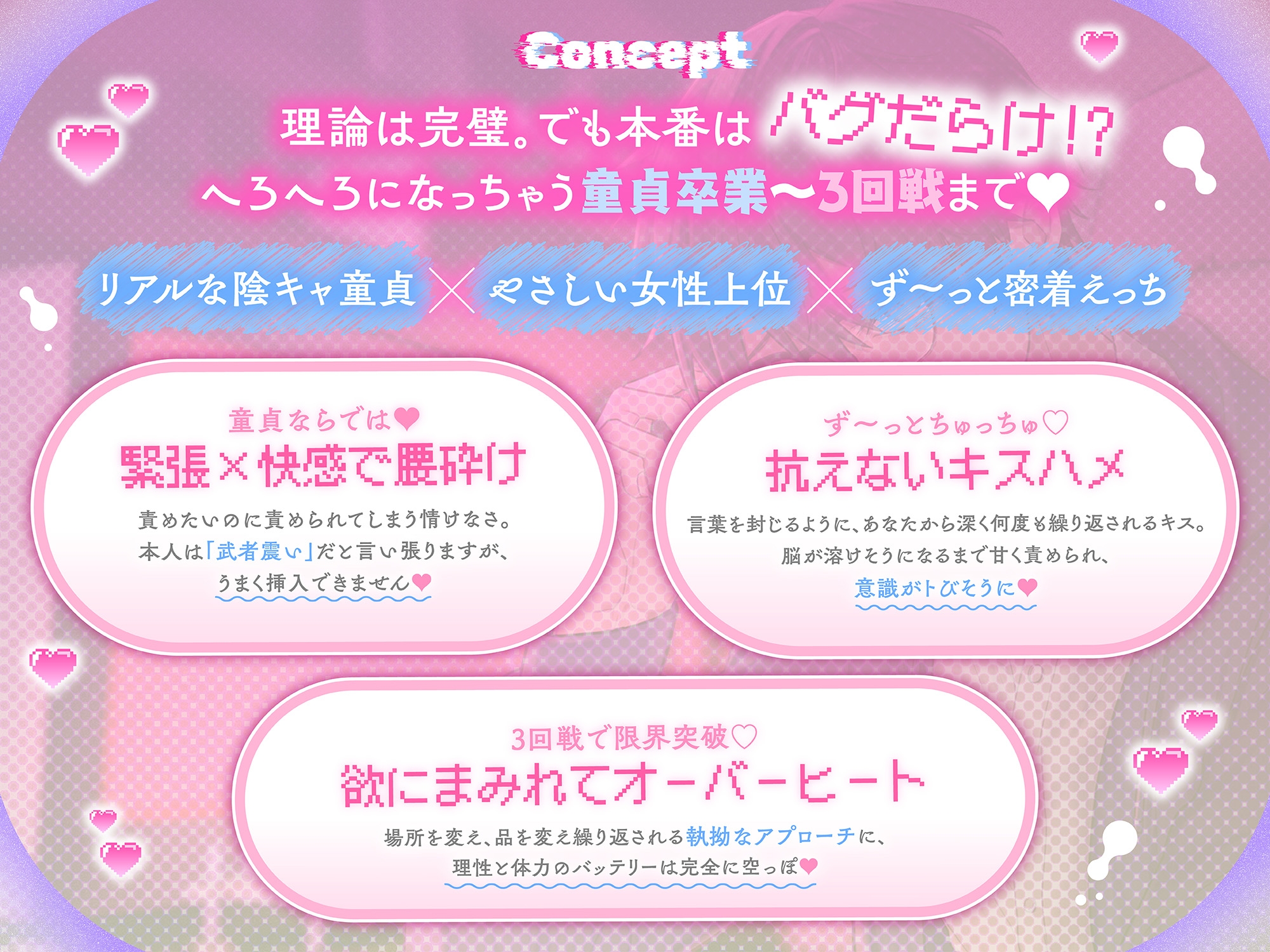 【膝ガクガク腰抜けえっち】「ほんとに出ちゃうから…っ♡♡」童貞卒業から毎回キスハメされてバグり散らかす、限界突破の3回戦♡-1画像