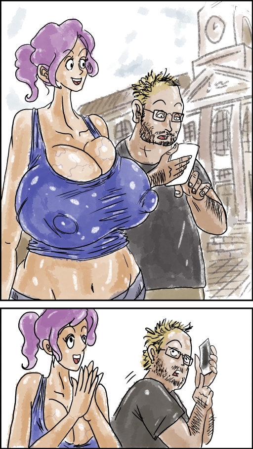 學園散步的紫髮人妻 (セリフなし) 画像1