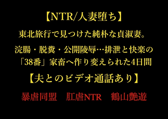 【NTR/人妻堕ち】東北旅行で見つけた純朴な貞淑妻。浣腸・脱糞・公開陵○… 排泄と快楽の「38番」家畜へ作り変えられた4日間【夫とのビデオ通話あり】