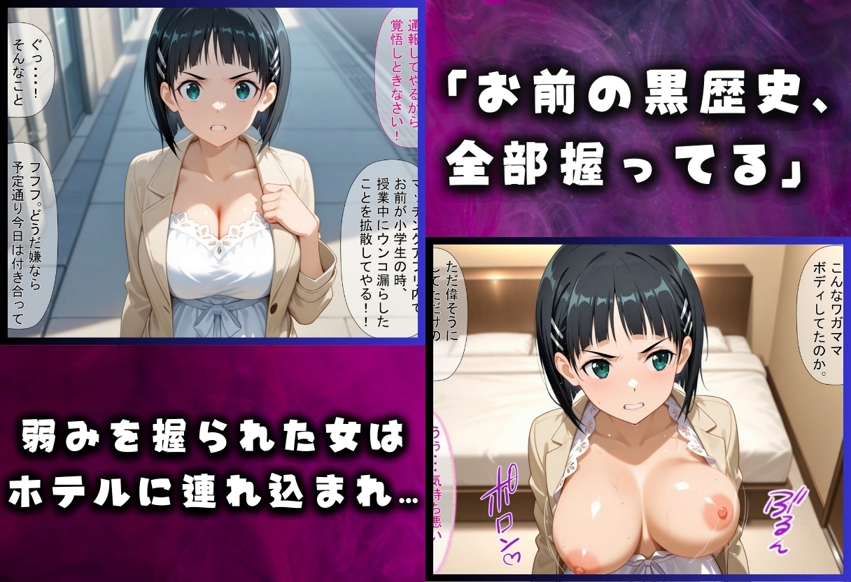 この女の黒歴史知ってますwww 幼馴染とマチアプで遭遇したから脅してハメたった 桐ヶ谷直〇葉編 セリフ付き_2