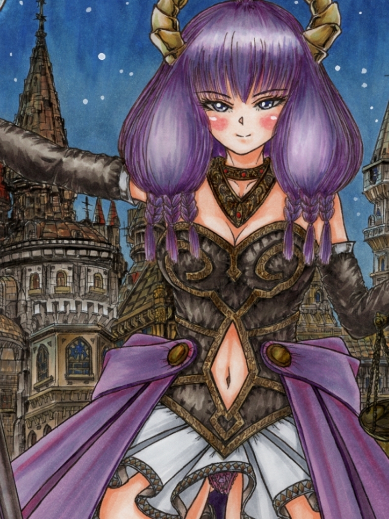 葬送のフリー〇ン、フリー〇ンとゲストキャラのイラスト。アナログのコピック系作品(フリー〇ン、アウ〇、フェル〇、ラビー〇&カン〇) 画像2