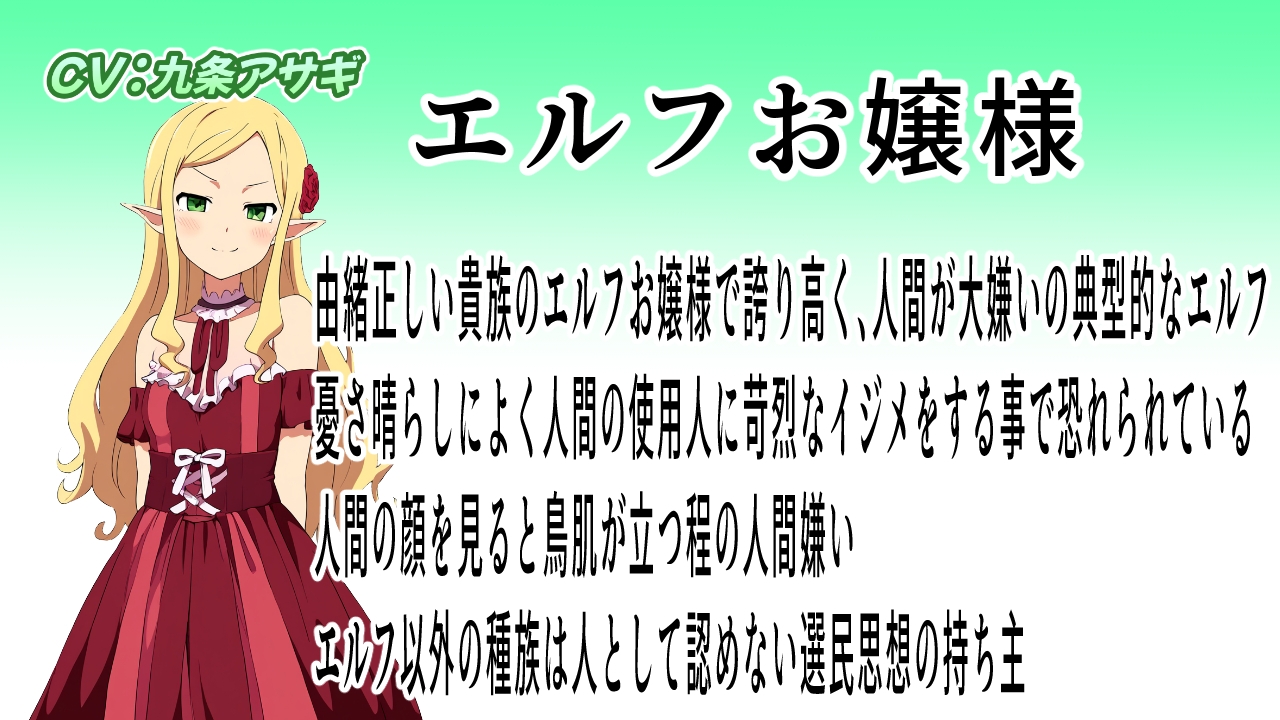 エルフ至上主義お嬢様の絶望人間交尾 画像2