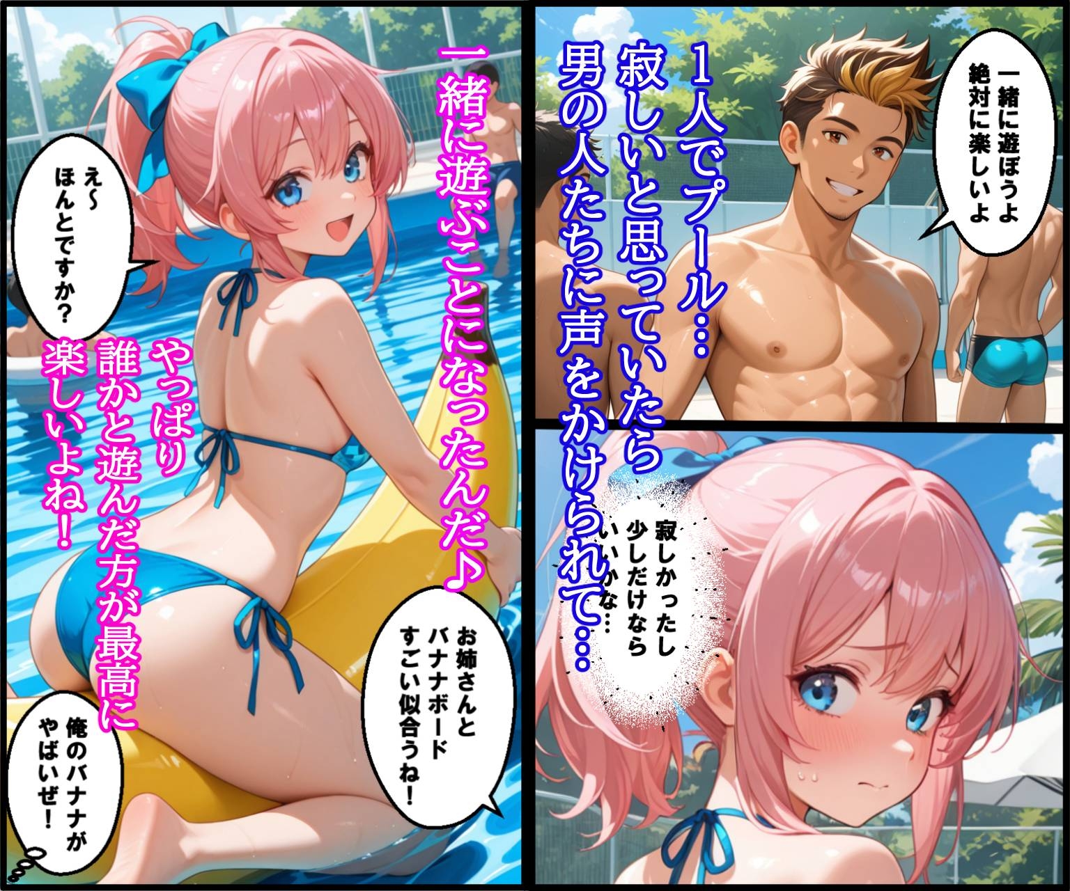 全裸アイドル プールに遊びに行ったら全裸にされちゃった…_3