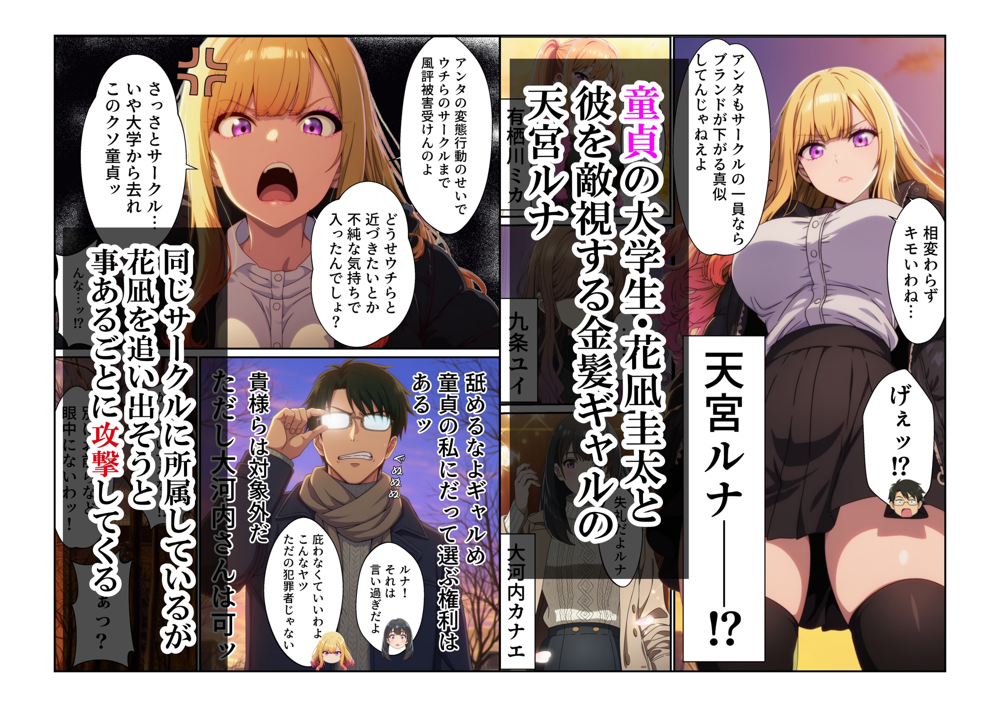 天敵の金髪ギャルが敏感体質過ぎて童貞とセックスしたお話_1