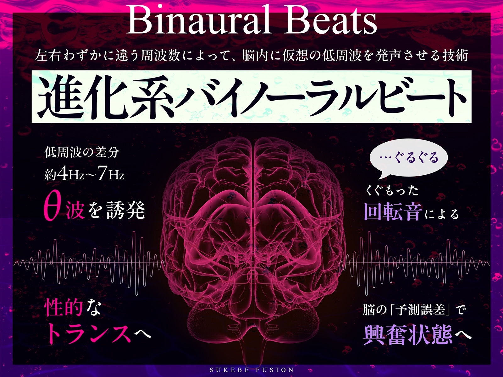 【進化系バイノーラルビート】快楽スケベフュージョン♯ドーパミン回路とおちんぽ神経が完全同期するガンギマリ絶頂。【サウンドドラッグ】 画像3