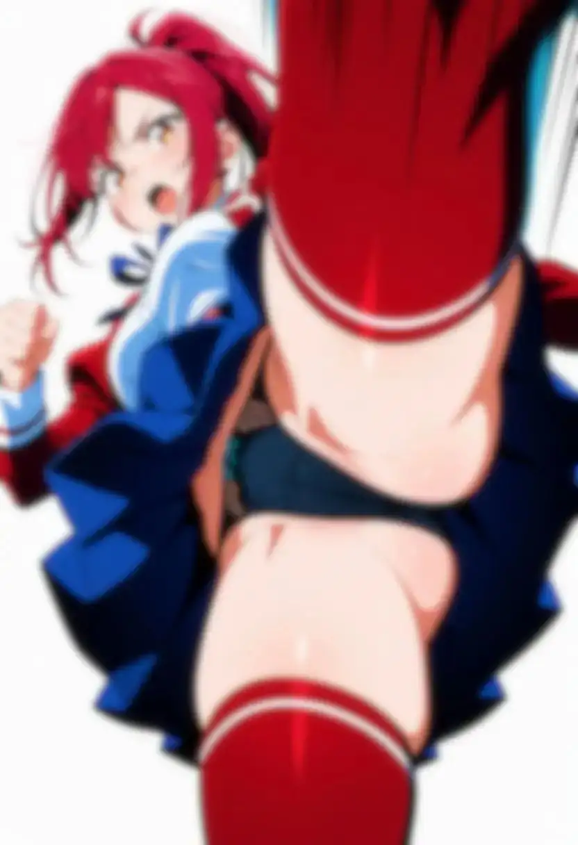 【動画付き】学生服女の子のパンツ丸見えの蹴り サンプル画像 8
