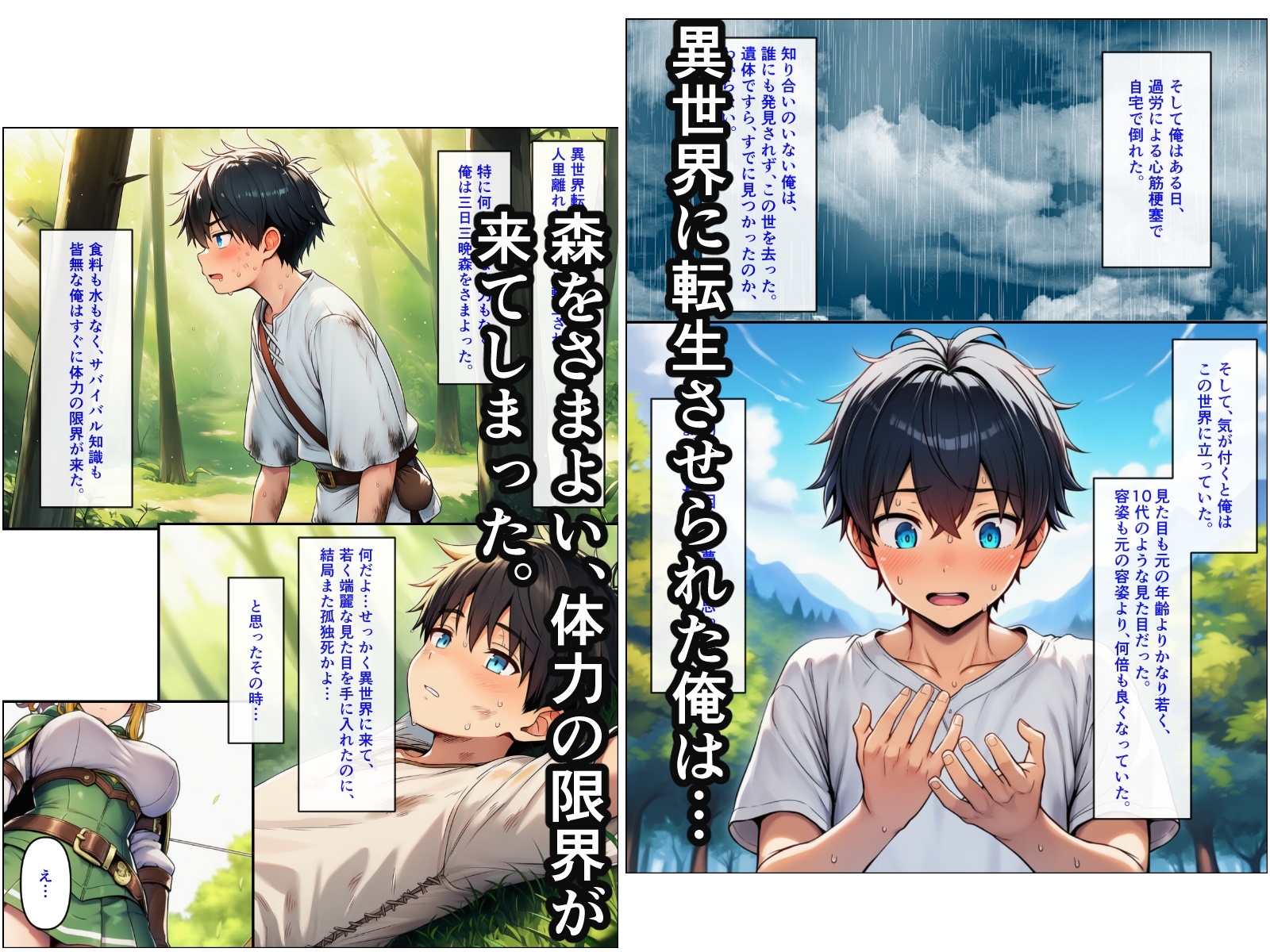 異世界転生して美人巨乳エルフ親子とらぶらぶセックスする話 ～娘編～_1