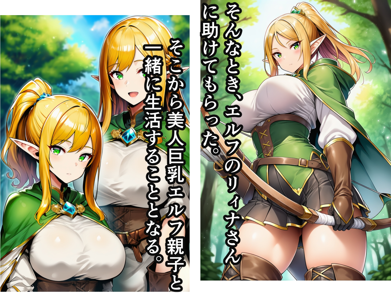 異世界転生して美人巨乳エルフ親子とらぶらぶセックスする話 ～娘編～_2