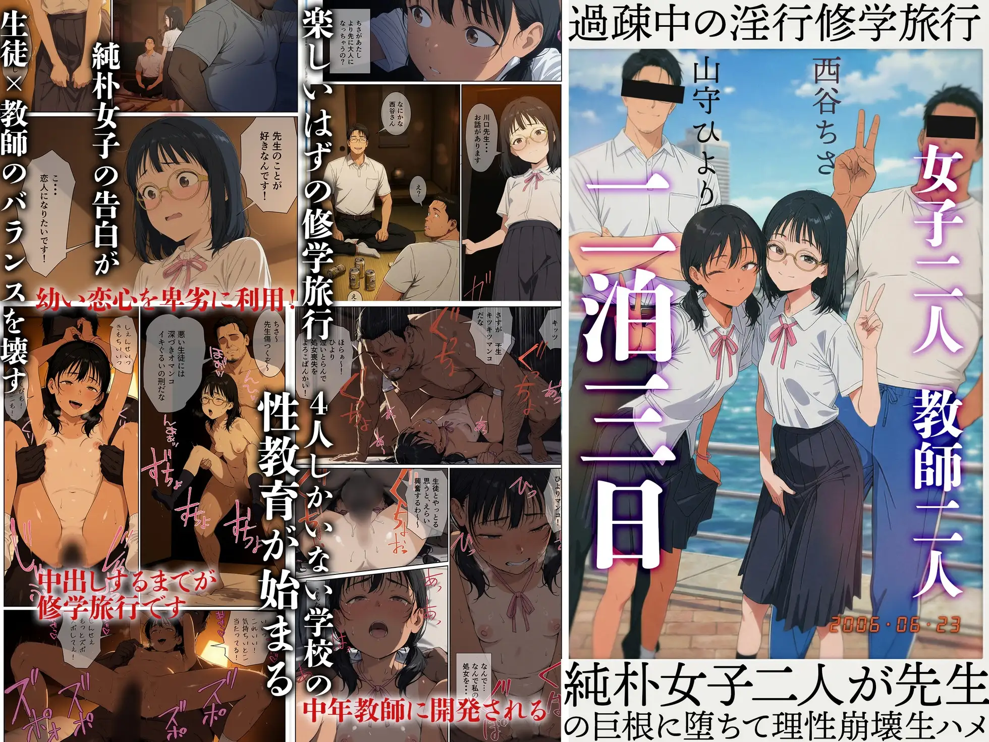 過疎中の淫行修学旅行～純朴女子二人が先生の巨根に堕ちて理性崩壊生ハメ-1