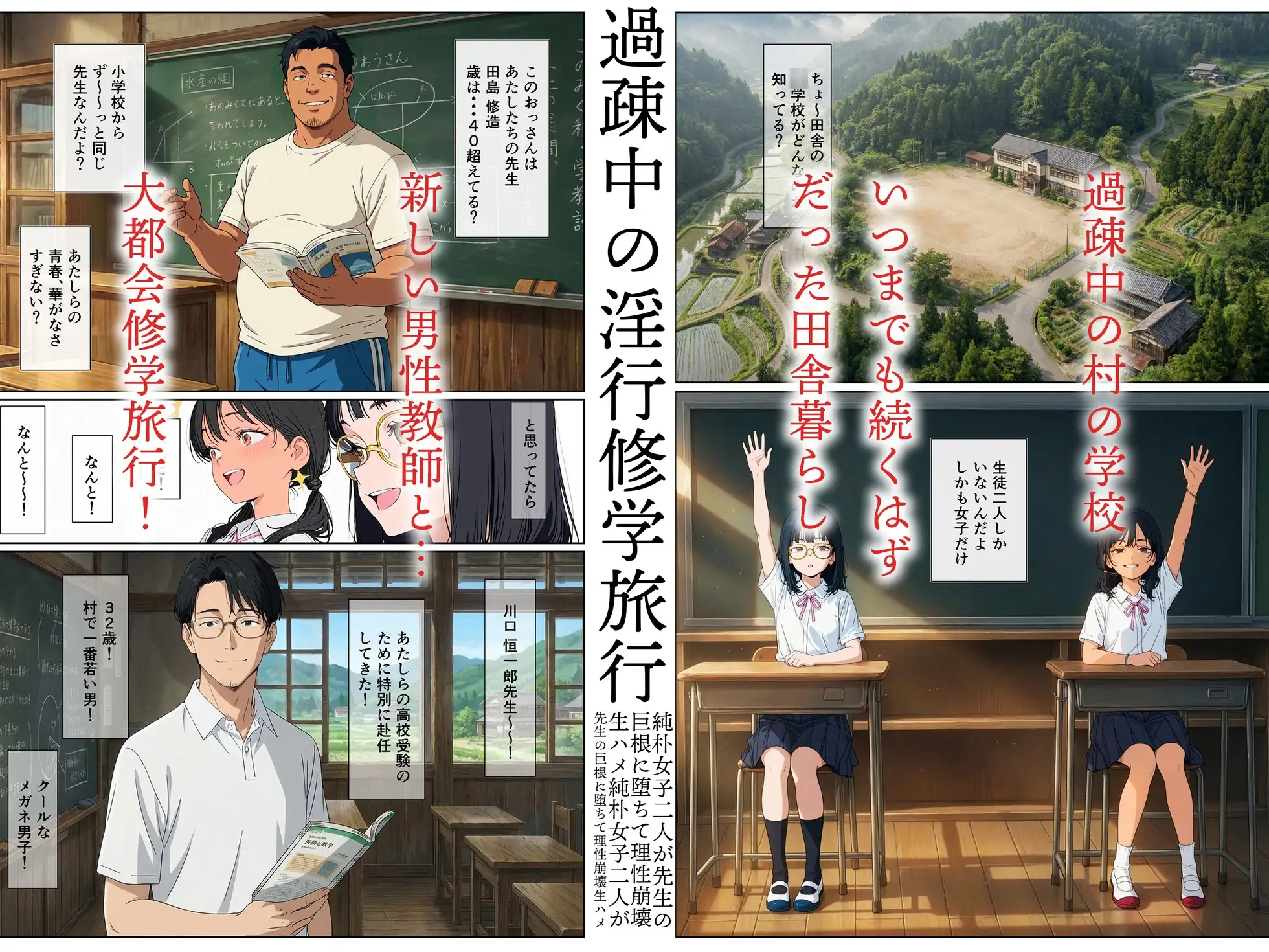 過疎中の淫行修学旅行～純朴女子二人が先生の巨根に堕ちて理性崩壊生ハメ-2