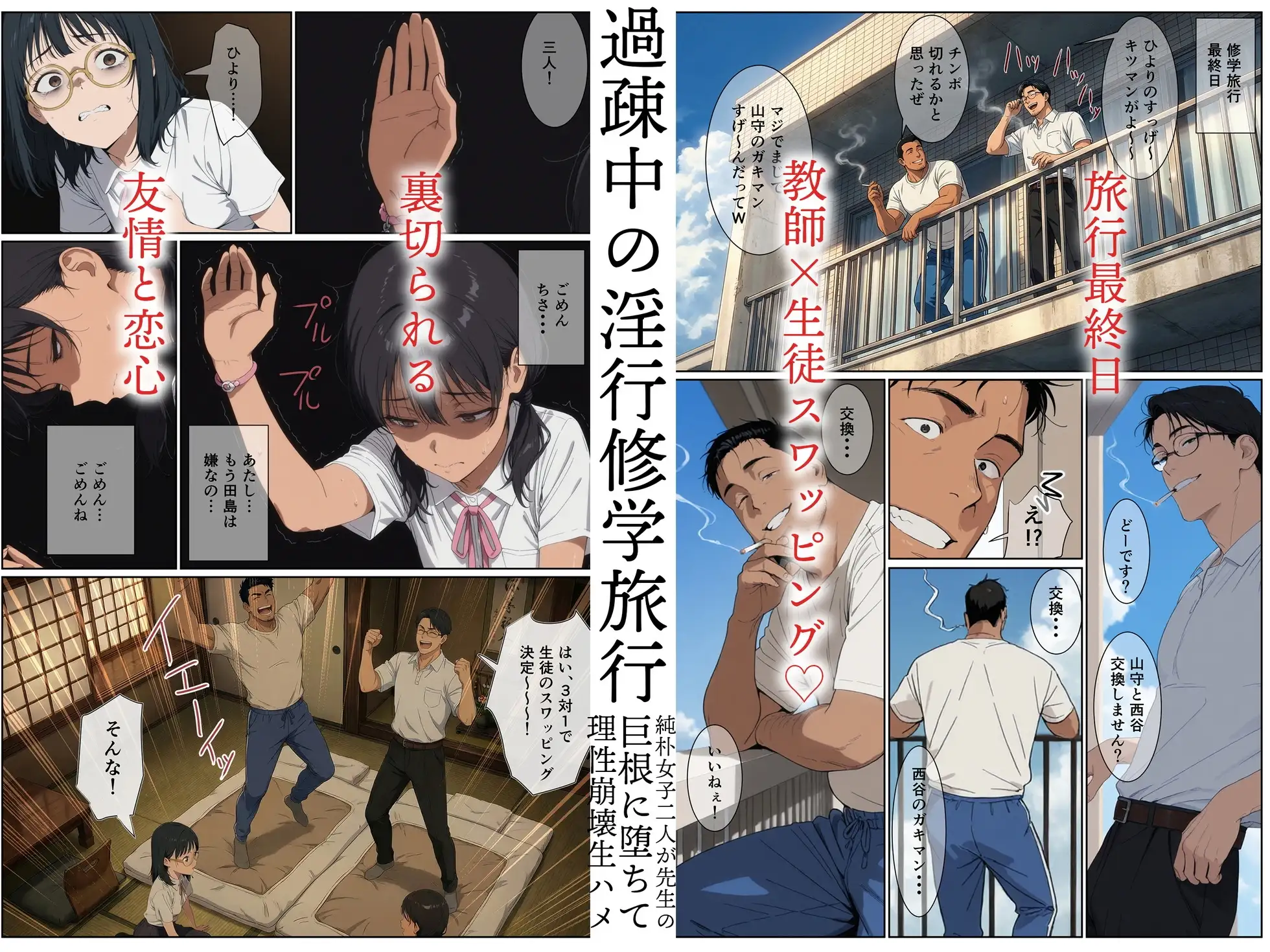 過疎中の淫行修学旅行～純朴女子二人が先生の巨根に堕ちて理性崩壊生ハメ-7