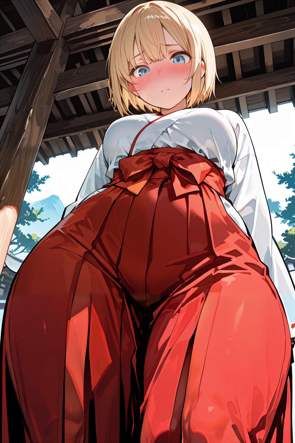 金髪ショートの巫女さん_2