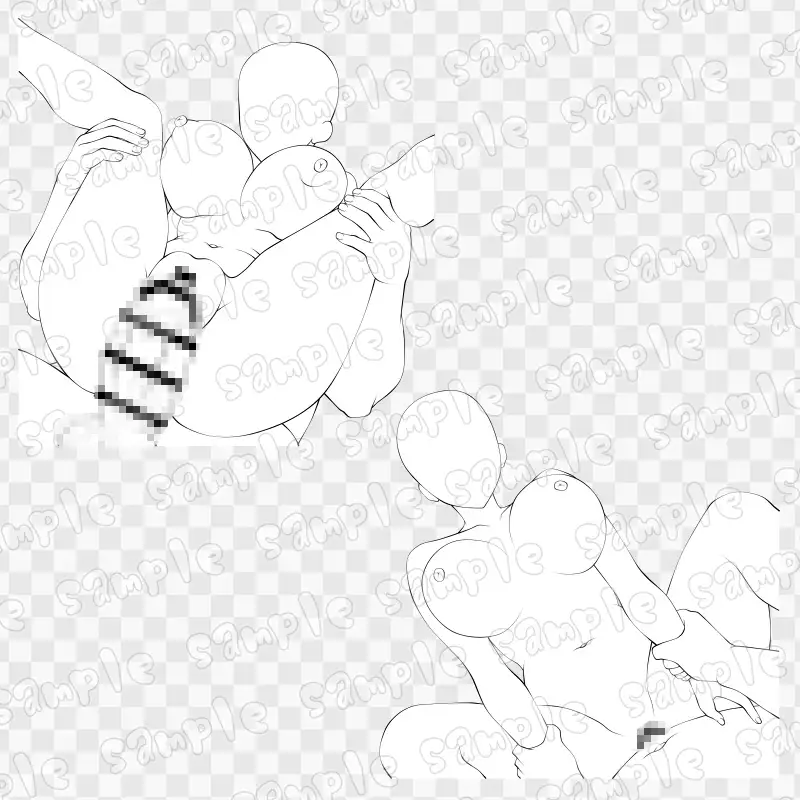 線画素材集[手]86 サンプル画像 2