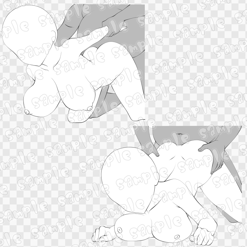 線画素材集[手]87