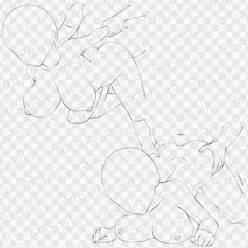 線画素材集[手]87 サンプル画像 3