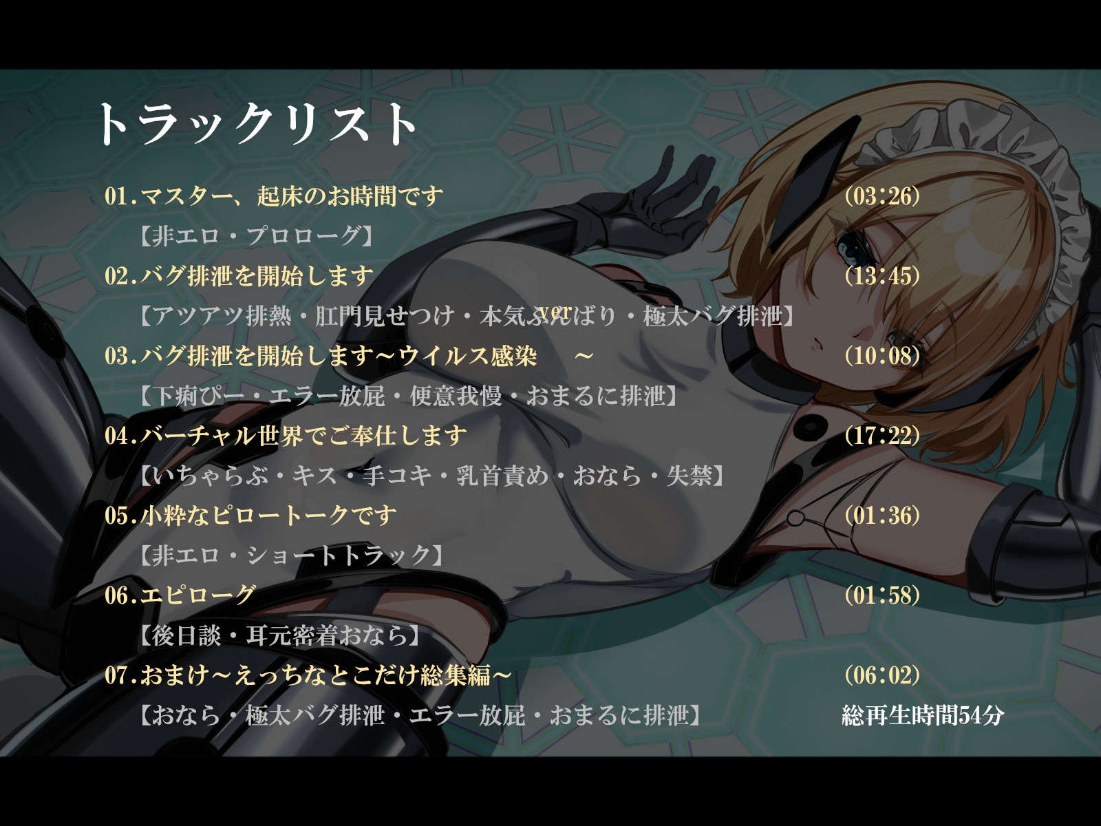 【おなら・おほ声・バグ排泄】無表情バーチャルメイドは極太うんこをするか 画像2