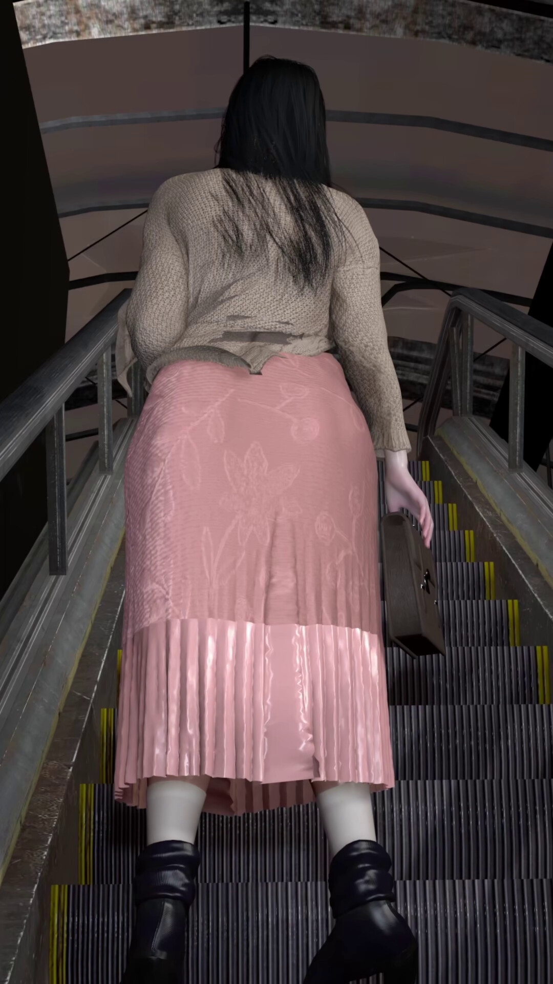 【旧作DL】ゆうな-駅改札方面行き-上りエスカレーター-盗〇_パンチラ-私服-14分43秒 画像1