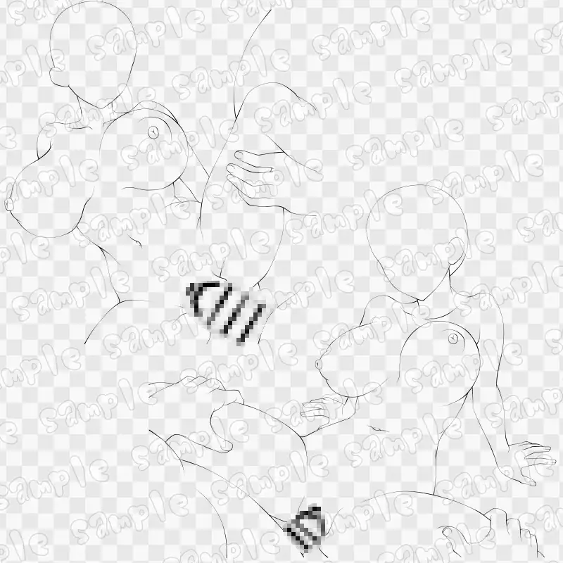 線画素材集[手]90 サンプル画像 3