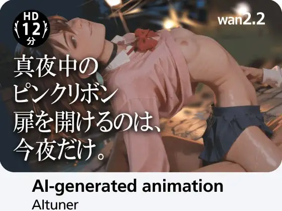【12分HD】真夜中のピンクリボン――扉を開けるのは、今夜だけ。 ジャケット画像