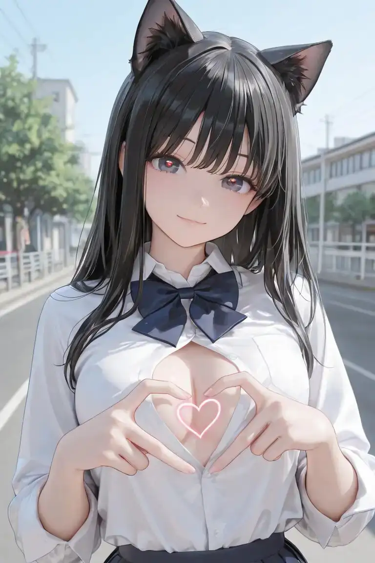 猫耳JKの通学路 サンプル画像 10