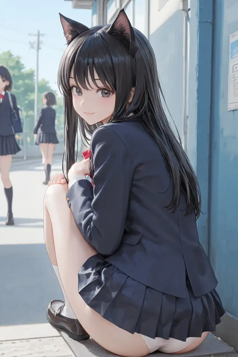 猫耳JKの通学路 サンプル画像 7