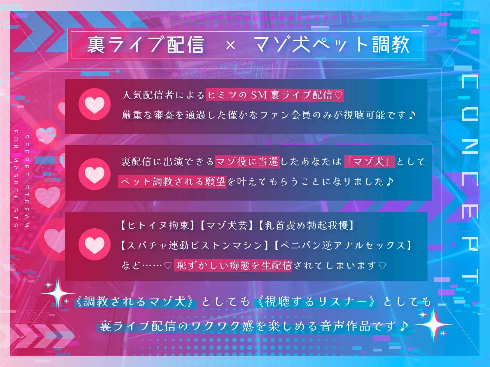 【ドM向け】裏配信 〜配信者のマゾ犬ペットになって調教ライブ配信♡〜 画像1